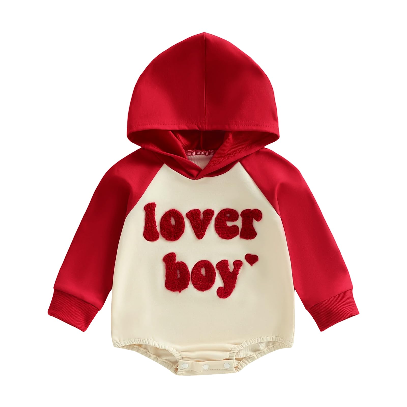 Thorn Tree Baby Boy Valentines Outfit Hooded Sweatshirt Bubble Romper Newborn Sweater Infant Onesie Hoodie